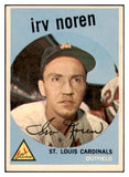 1959 Topps Baseball #059 Irv Noren Cardinals NR-MT 523932