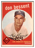 1959 Topps Baseball #071 Don Bessent Dodgers NR-MT 523937
