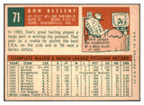 1959 Topps Baseball #071 Don Bessent Dodgers NR-MT 523937