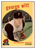 1959 Topps Baseball #110 George Witt Pirates NR-MT 523957