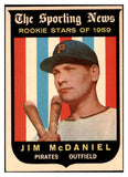 1959 Topps Baseball #134 Jim McDaniel Pirates NR-MT 523971