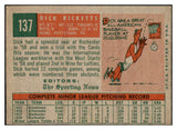 1959 Topps Baseball #137 Dick Ricketts Cardinals NR-MT 523973