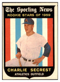 1959 Topps Baseball #140 Charlie Secrest A's NR-MT 523976