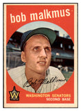 1959 Topps Baseball #151 Bob Malkmus Senators NR-MT 523983