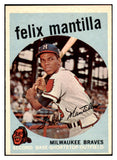 1959 Topps Baseball #157 Felix Mantilla Braves NR-MT 523985