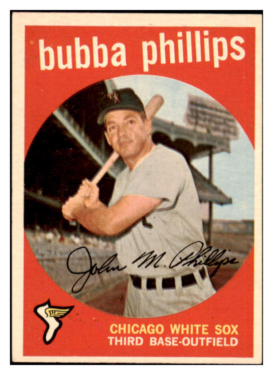 1959 Topps Baseball #187 Bubba Phillips White Sox NR-MT 524002