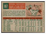 1959 Topps Baseball #187 Bubba Phillips White Sox NR-MT 524002