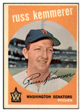 1959 Topps Baseball #191 Russ Kemmerer Senators NR-MT 524005