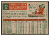 1959 Topps Baseball #192 Charley Beamon Orioles NR-MT 524006