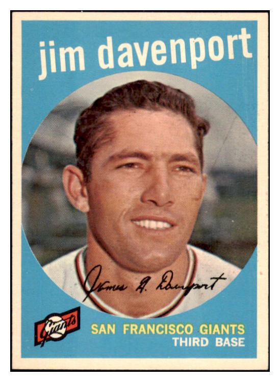 1959 Topps Baseball #198 Jim Davenport Giants NR-MT 524009