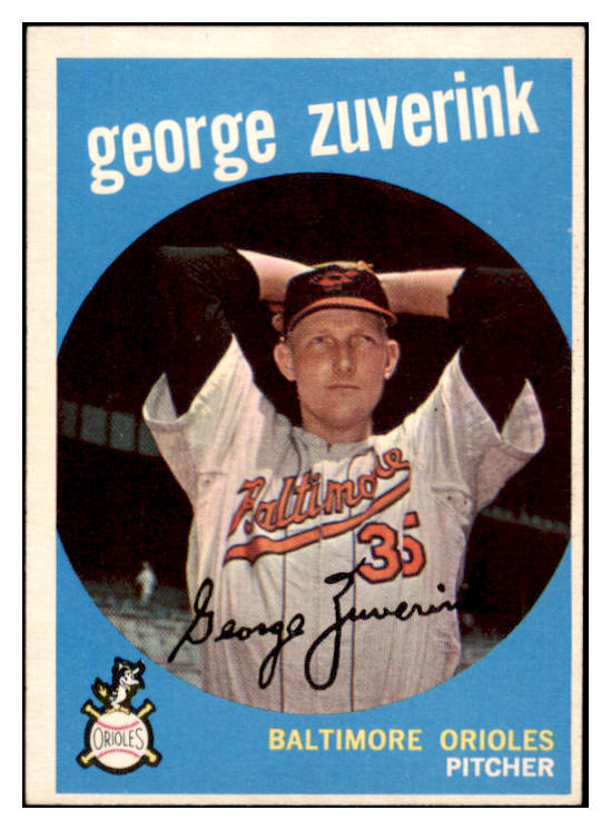 1959 Topps Baseball #219 George Zuverink Orioles NR-MT 524019