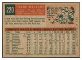 1959 Topps Baseball #220 Frank Malzone Red Sox NR-MT 524020