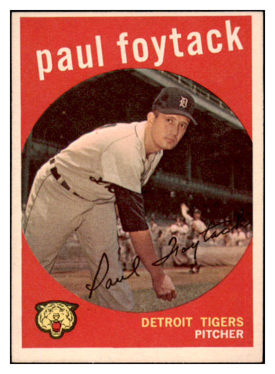 1959 Topps Baseball #233 Paul Foytack Tigers NR-MT 524028