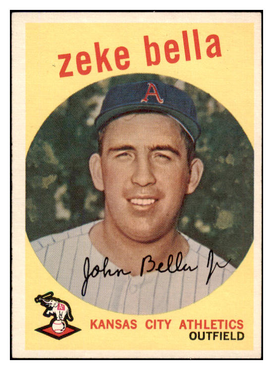 1959 Topps Baseball #254 Zeke Bella A's NR-MT 524037