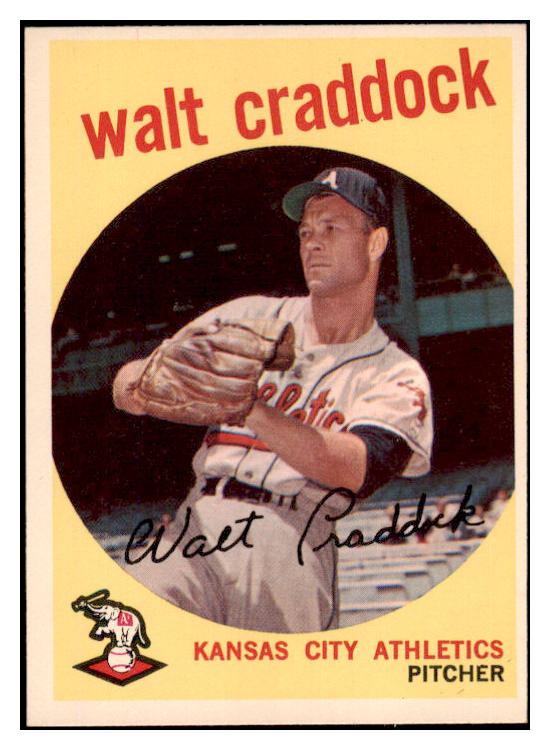 1959 Topps Baseball #281 Walt Craddock A's NR-MT 524050