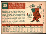 1959 Topps Baseball #283 Russ Heman Indians NR-MT 524051