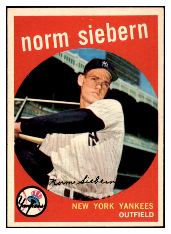 1959 Topps Baseball #308 Norm Siebern Yankees NR-MT 524062