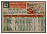 1959 Topps Baseball #322 Harry Hanebrink Braves NR-MT 524069