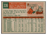 1959 Topps Baseball #336 Billy Loes Orioles NR-MT 524078