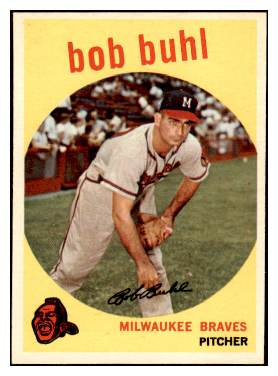 1959 Topps Baseball #347 Bob Buhl Braves NR-MT 524083