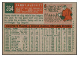 1959 Topps Baseball #364 Danny McDevitt Dodgers NR-MT 524088