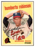 1959 Topps Baseball #366 Humberto Robinson Braves NR-MT 524090