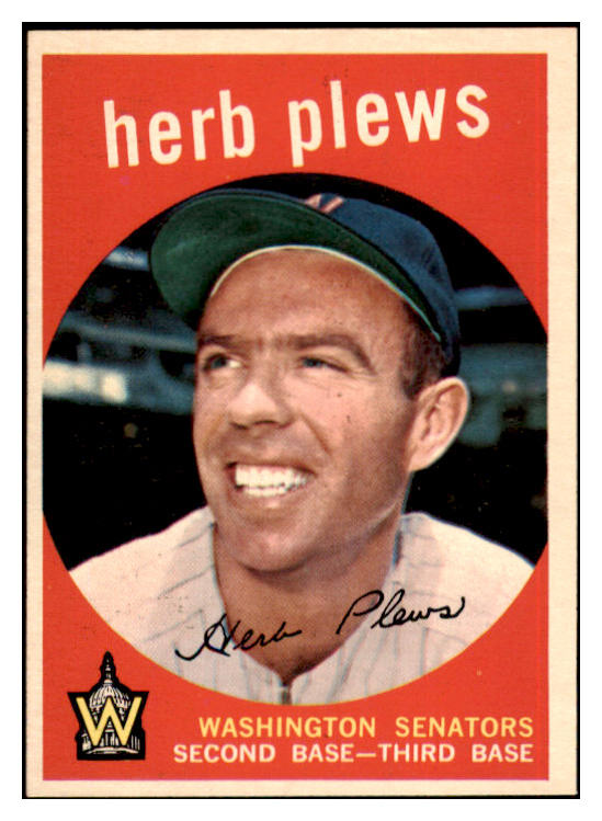 1959 Topps Baseball #373 Herb Plews Senators NR-MT 524094