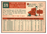 1959 Topps Baseball #379 Bob Miller Cardinals NR-MT 524098