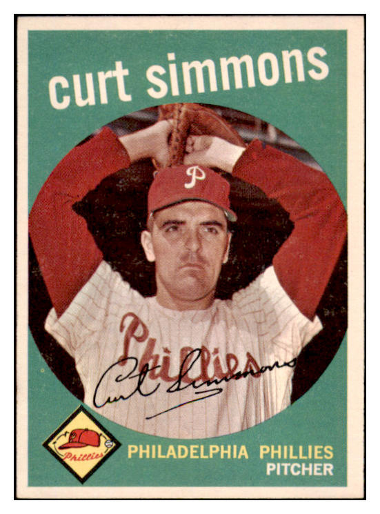 1959 Topps Baseball #382 Curt Simmons Phillies NR-MT 524100