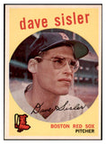 1959 Topps Baseball #384 Dave Sisler Red Sox NR-MT 524101