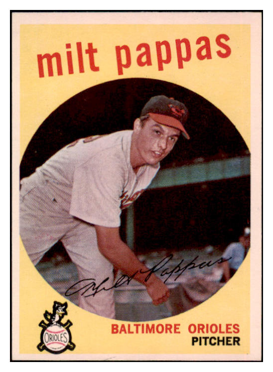 1959 Topps Baseball #391 Milt Pappas Orioles NR-MT 524106