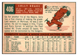 1959 Topps Baseball #406 Solly Drake Dodgers NR-MT 524115