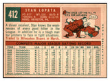 1959 Topps Baseball #412 Stan Lopata Phillies NR-MT 524118