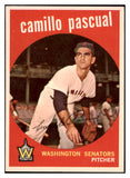 1959 Topps Baseball #413 Camilo Pascual Senators NR-MT 524119