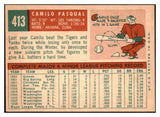 1959 Topps Baseball #413 Camilo Pascual Senators NR-MT 524119