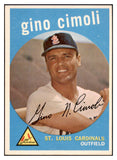 1959 Topps Baseball #418 Gino Cimoli Cardinals NR-MT 524120