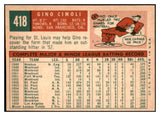 1959 Topps Baseball #418 Gino Cimoli Cardinals NR-MT 524120