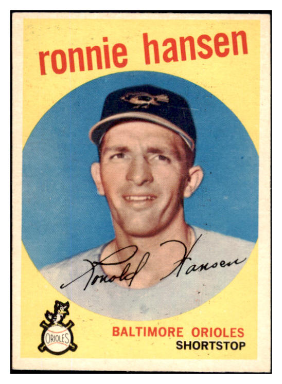 1959 Topps Baseball #444 Ronnie Hansen Orioles NR-MT 524131