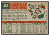 1959 Topps Baseball #490 Frank Thomas Reds NR-MT 524155