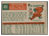 1959 Topps Baseball #491 Don Blasingame Cardinals NR-MT 524156