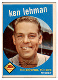 1959 Topps Baseball #031 Ken Lehman Phillies EX-MT 524171