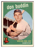 1959 Topps Baseball #032 Don Buddin Red Sox EX-MT 524172