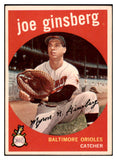 1959 Topps Baseball #066 Joe Ginsberg Orioles EX-MT 524180