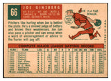 1959 Topps Baseball #066 Joe Ginsberg Orioles EX-MT 524180