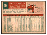 1959 Topps Baseball #092 Dave Philley Phillies EX-MT 524187