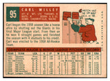 1959 Topps Baseball #095 Carl Willey Braves EX-MT 524189
