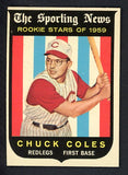 1959 Topps Baseball #120 Chuck Coles Reds EX-MT 524195