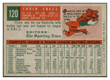 1959 Topps Baseball #120 Chuck Coles Reds EX-MT 524195