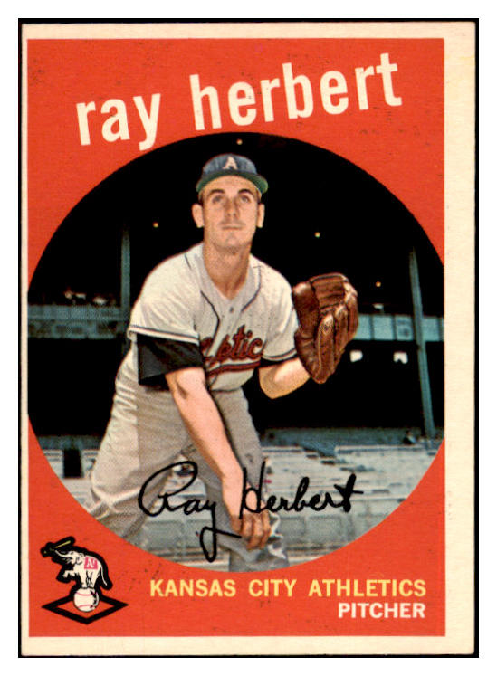 1959 Topps Baseball #154 Ray Herbert A's EX-MT 524198