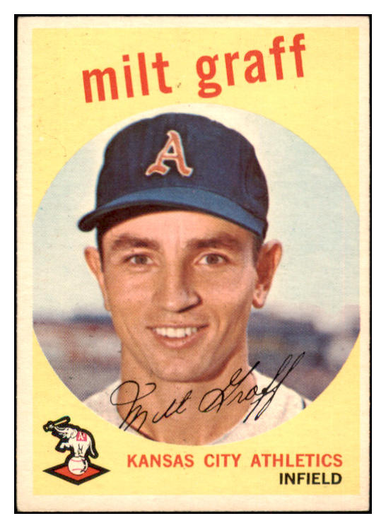 1959 Topps Baseball #182 Milt Graff A's EX-MT 524202